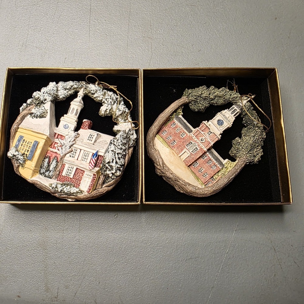 2 Hestia Products, Ornaments Handmade & Signed. Ameriscape Philadelphia